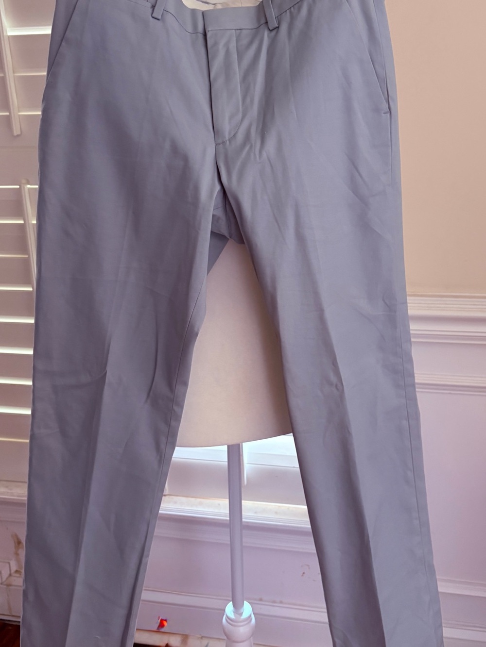 Express Men's Light Blue Straight-Leg Dress Pants